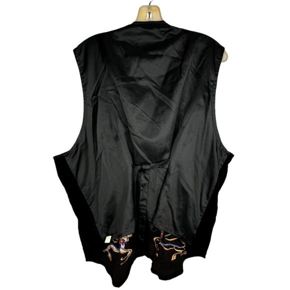 Vintage Bobbie Brooks Woman Christmas Holiday Black‎ Velvet Vest - Picture 5 of 6